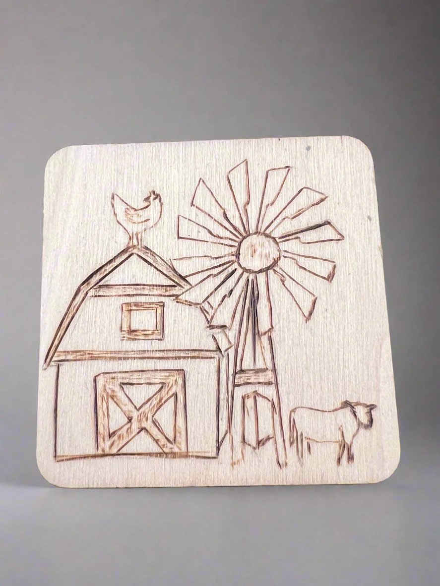 "Barnyard Breeze" Coaster