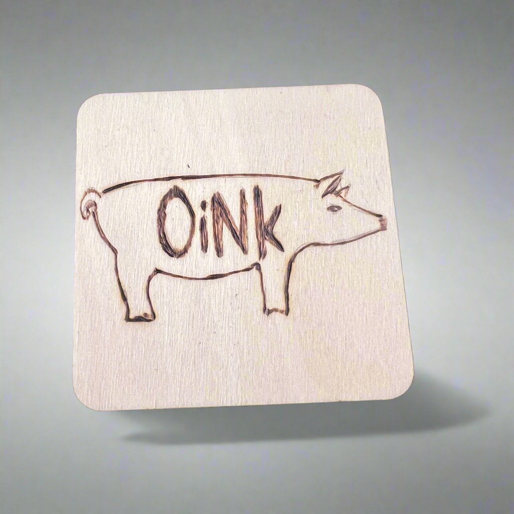 "Oink & Ink" Coaster