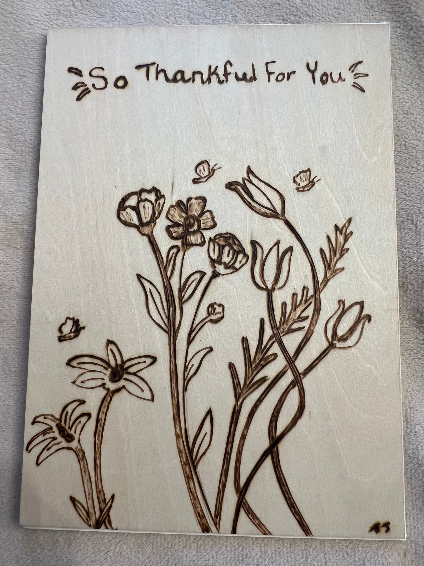Handcrafted Real Wood Greeting Cards