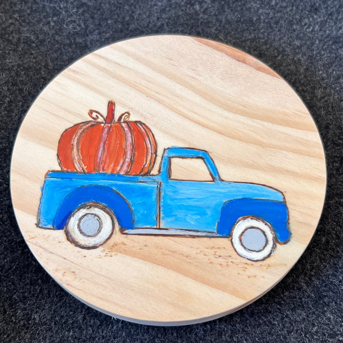 "Pumpkin Pickup" Coaster