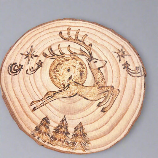 "Moonlit Leap" Coaster